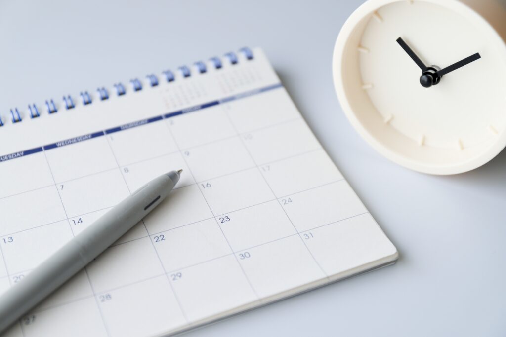 時計とカレンダー